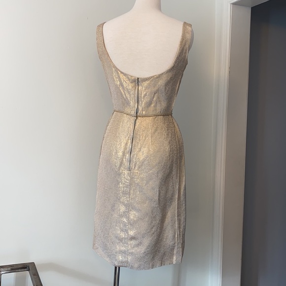 Vintage 1960s Gold Wiggle, Low Back Party Dress - Picture 3 of 7